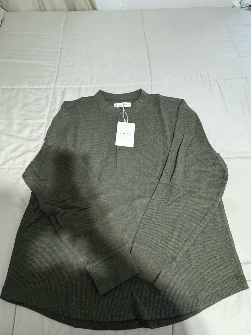 THERMAL HENLEY IN COZY WAFFLE
